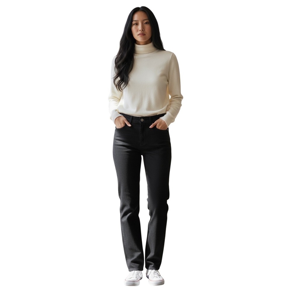 D&G Dolce & Gabbana Womens Black Straight Leg Pants Size 25 Designer